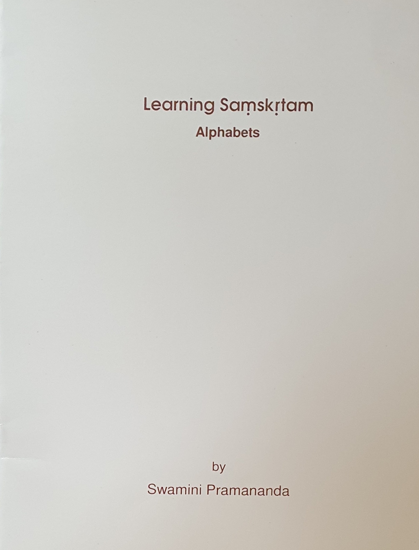 Learning Samaskratam Alphabets